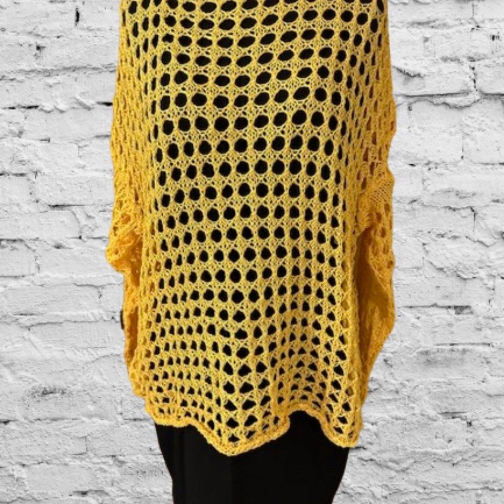 Yellow Hollow Out Sweater Top (2) 4122 NWT Boutique - Picture 3 of 8